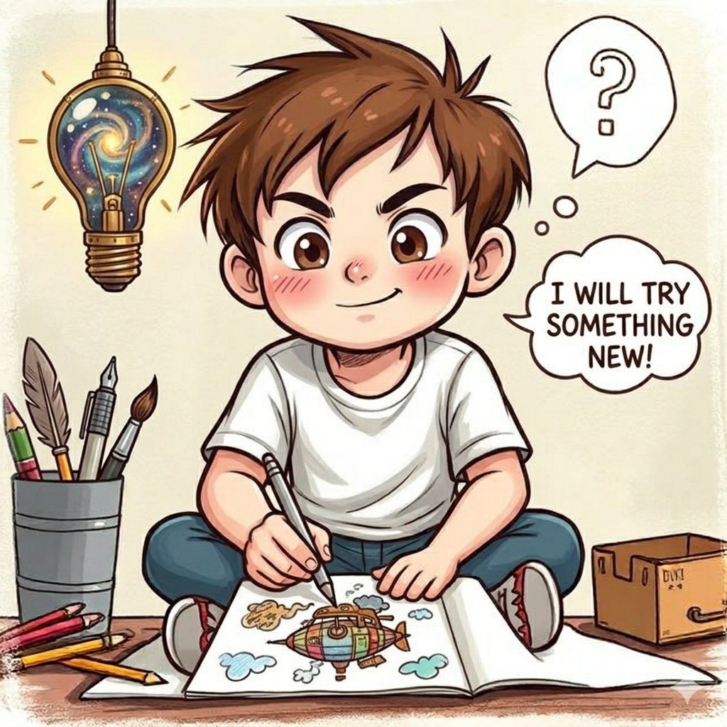 小朋友在創作